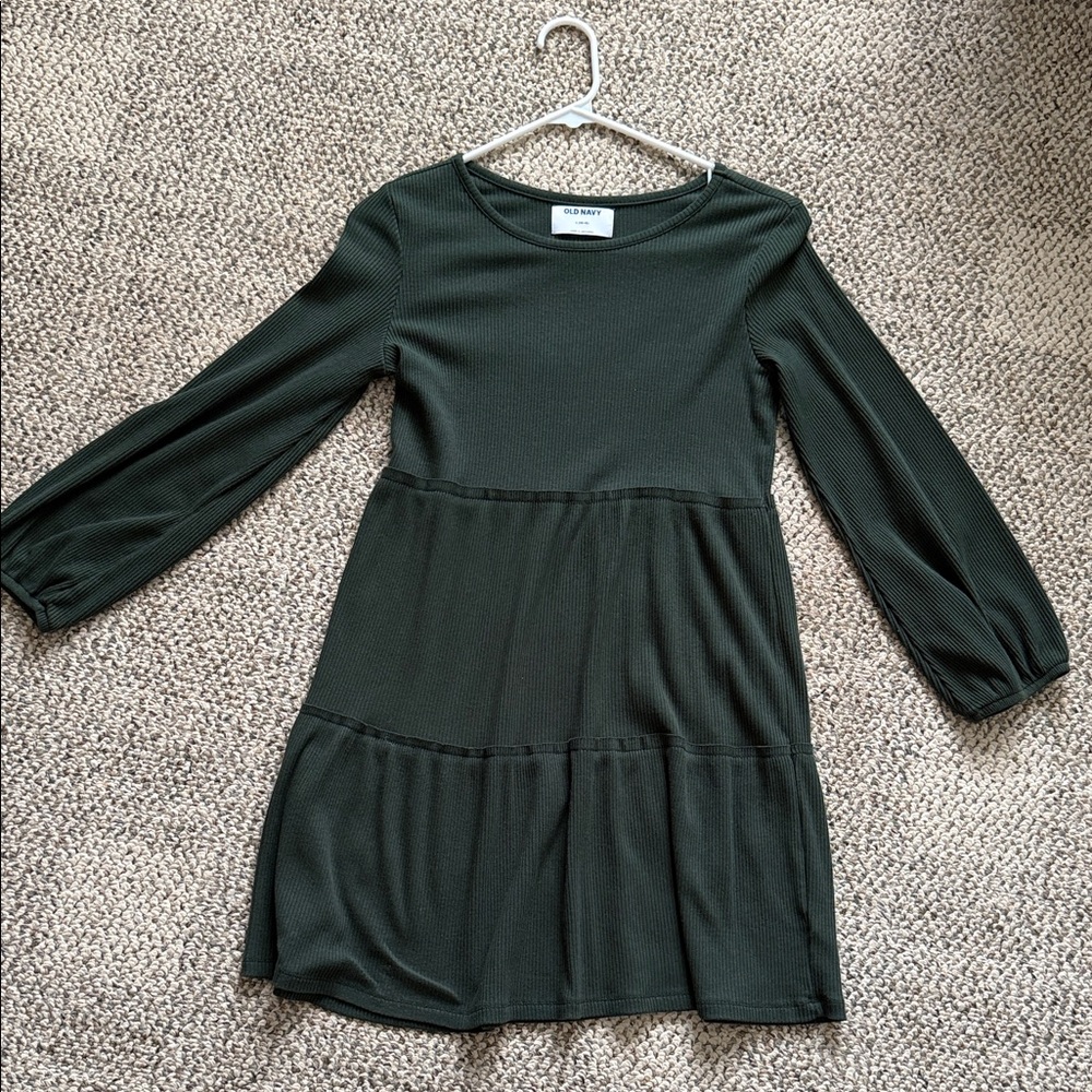 Old Navy Forest Green Kids Casual Dress